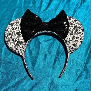 Disney Black Confetti Minnie Ear Headband